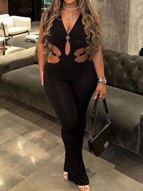 Black Cutout Jumpsuit